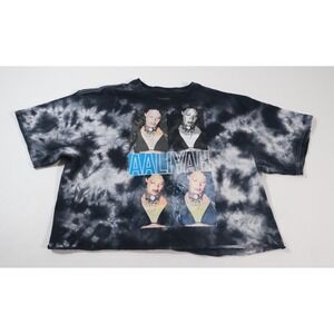 Aaliyah Women's Cut Crop Graphic Tie Dye T-Shirt Size L